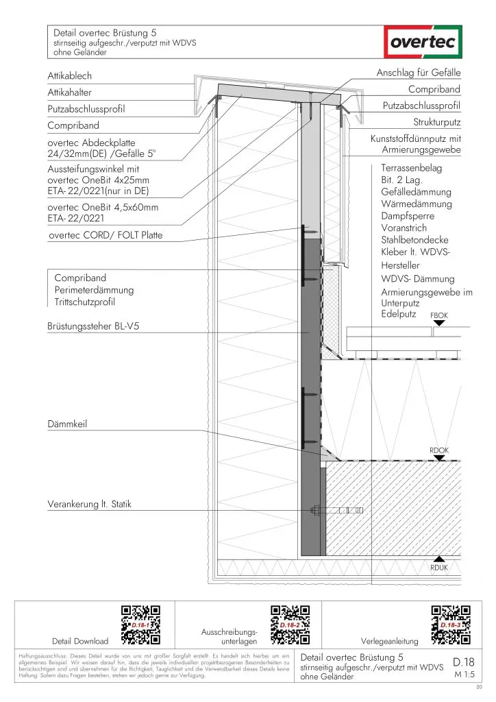 overtec Brüstung_Architektendetail_ohne Geländer