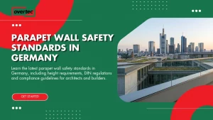 What are the latest safety standards for parapet walls in German building codes