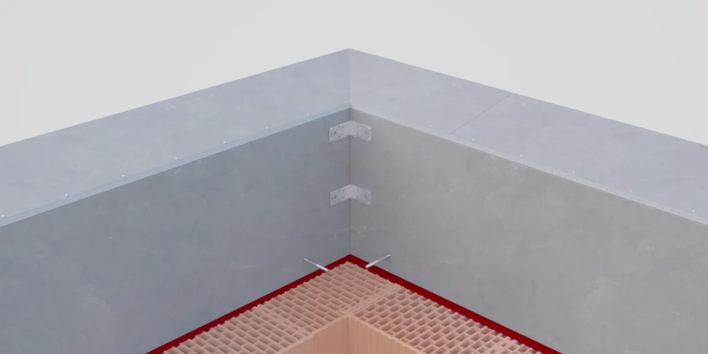Comparison between traditional brick masonry and a modern prefabricated parapet system for flat roofs.