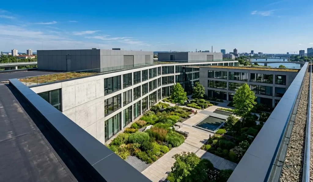 Modern roof parapet wall system for high-quality building envelopes.