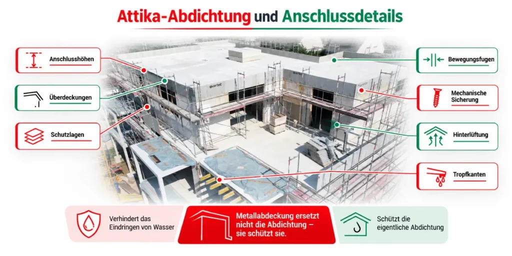 attika blech flachdach