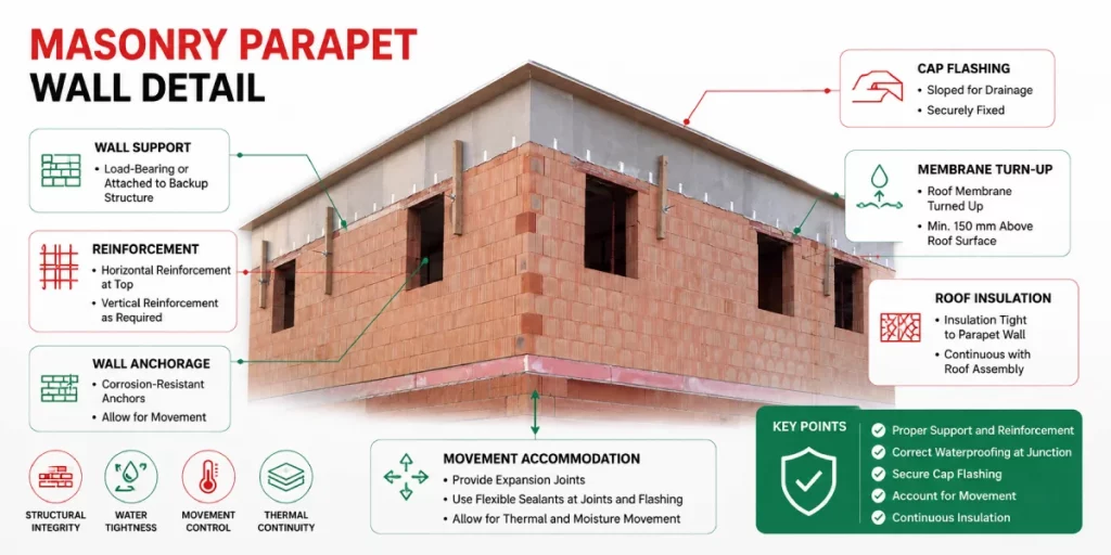 masonry parapet wall