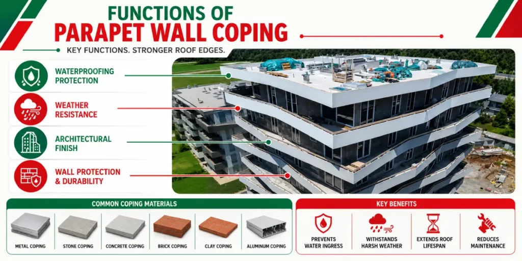 parapet wall coping cap