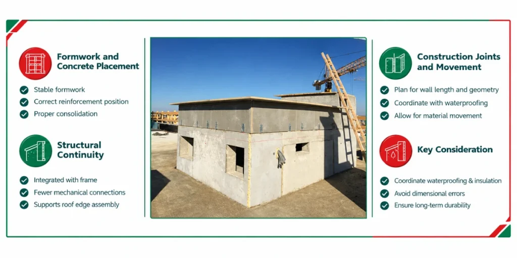 concrete parapet wall construction