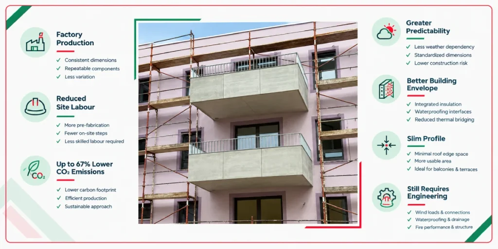 precast concrete parapet wall cap