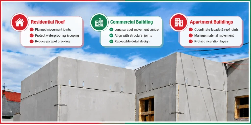 roof parapet movement joint
